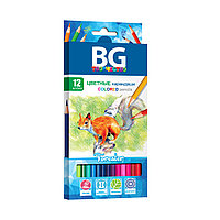 Карандаши цветные BG «FORESTER», 12 цв, шестигранные, 2.8 мм, 12/24, арт. KR12C 4646(работаем с юр лицами и