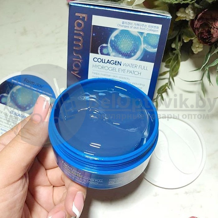 Гидрогелевые патчи для кожи вокруг глаз Farmstay COLLAGEN Water Full Hydrogel Eye Patch c коллагеном (60 - фото 9 - id-p141377349