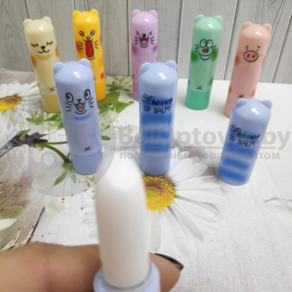 Бальзам для губ Веселые зверята LIP BALM Pet Park с фруктовыми ароматами Розовый поросенок с ароматом вишни - фото 4 - id-p141377365