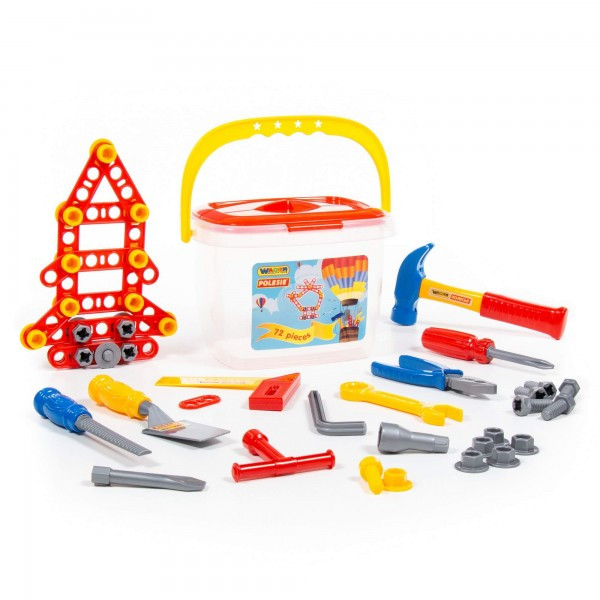 Детский игрушечный набор инструментов №1 (72 элемента) (в ведёрке) арт. 47151 Полесье - фото 2 - id-p141378862