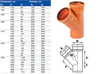 Тройник для наружной канализации НПВХ 160х160х45 (ХЕМКОР)
