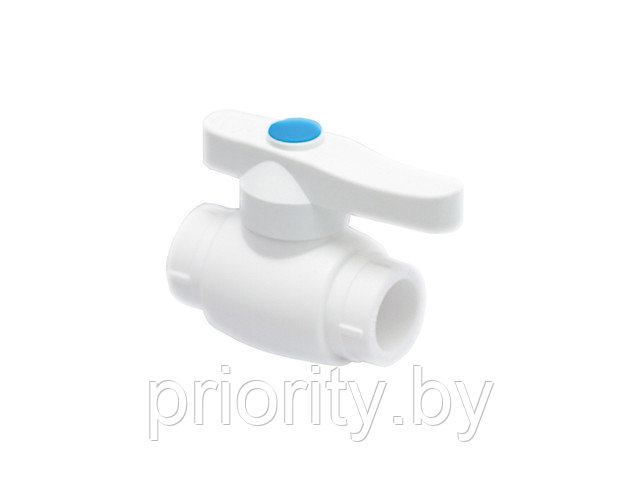 Кран шаровый ПП 32 стандарт белый РосТурПласт (Кран шаровый 32 мм (стандартный проход) для систем - фото 1 - id-p141377565