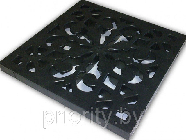 Решетка пластиковая декоративная к дождеприемнику (черный), Ecoteck, РБ - фото 1 - id-p141377807