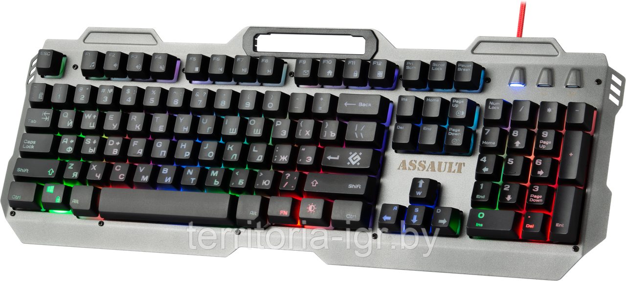 Игровая клавиатура Assault GK-350L RU метал Defender - фото 3 - id-p141394672