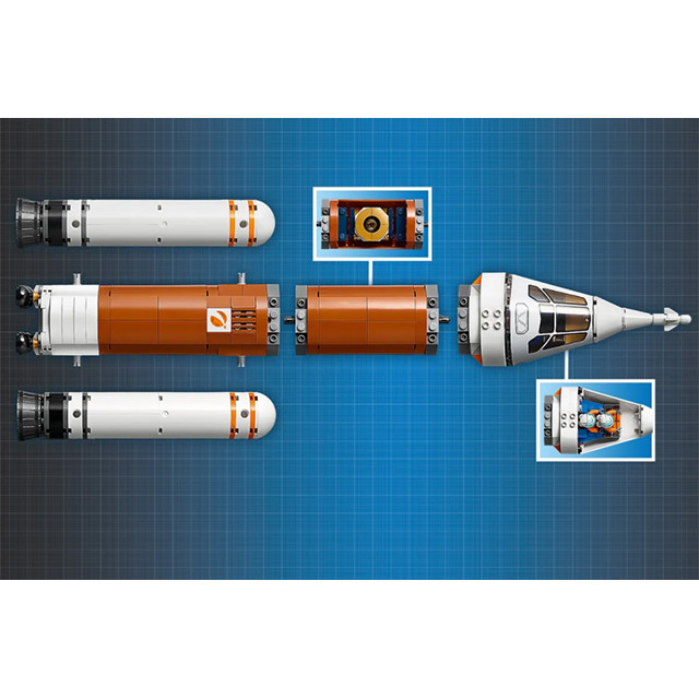 Конструктор Lari Cities 11387 Ракета для запуска в далекий космос (аналог Lego City 60228) 873 детали - фото 8 - id-p141401749