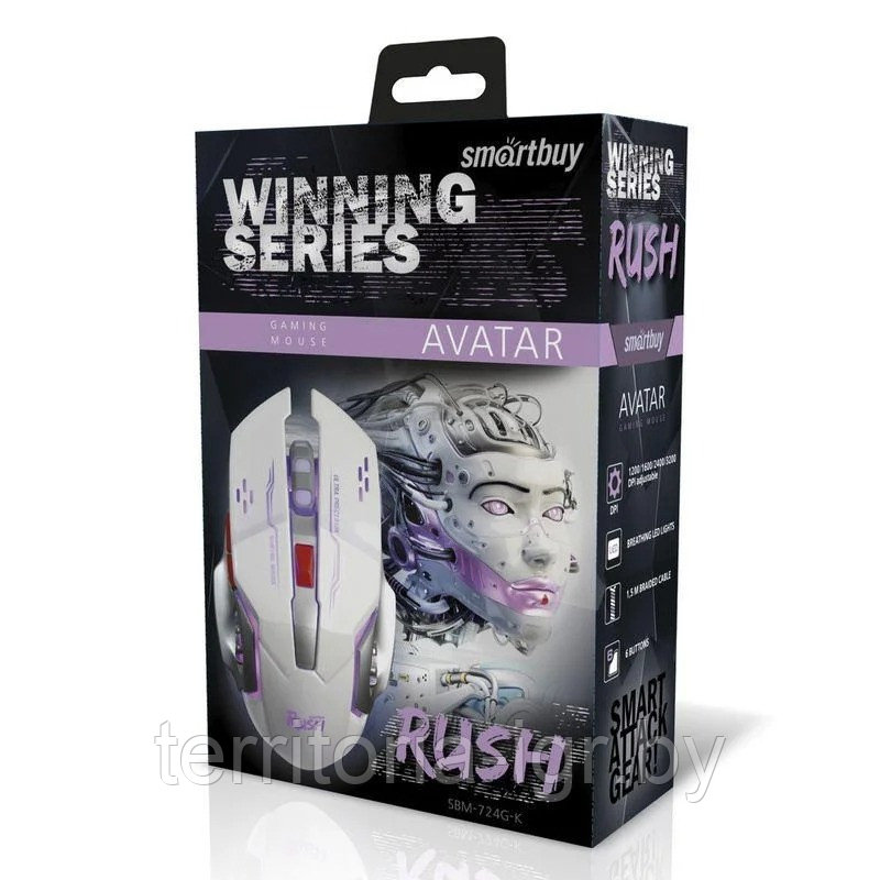 Игровая мышь SBM-724G-W RUSH Avatar Smartbuy