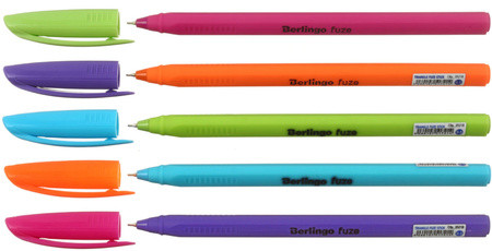 Ручка шариковая одноразовая Berlingo Triangle Fuze Stick корпус ассорти, стержень синий - фото 1 - id-p135388451