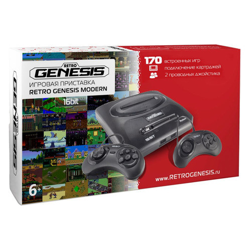Игровая приставка SEGA Retro Genesis Modern (300 встроенных игр, 16 bit, 2 дж.)