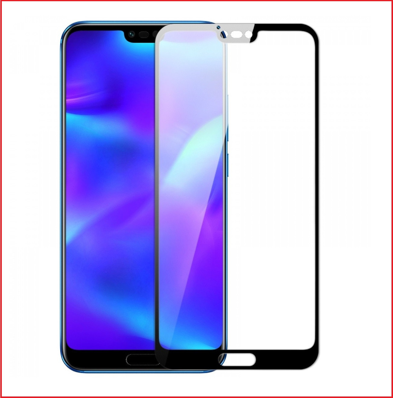 Защитное стекло Full-Screen для Huawei Honor 10 черный (5D-9D с полной проклейкой) - фото 3 - id-p92627624