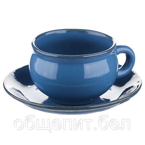 Пара чайная «Синий крафт»; керамика; 250мл - фото 1 - id-p141424219