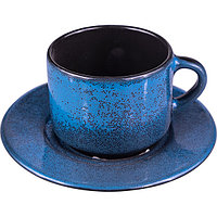 Пара чайная «Млечный путь голубой»; фарфор; 200 мл
