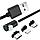 Кабель зарядный магнитный USLION Micro USB / Lightning Apple iPhone / USB Type-C, черный угловой 2 м, фото 2
