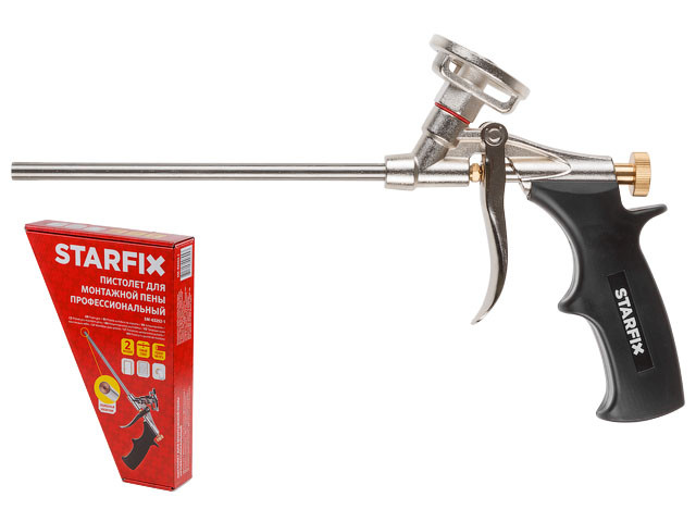 Пистолет для монтажной пены STARFIX (в комплекте 2 насадки) - фото 1 - id-p111601608