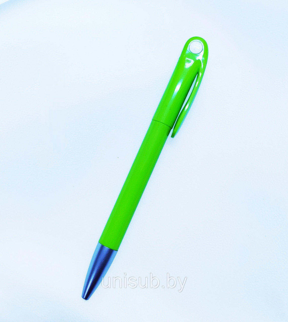 Ручка пластик для термотрансфера, светло-зеленая
