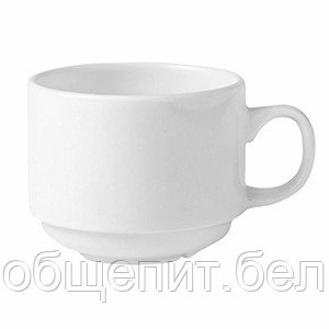Чашка чайная «Монако Вайт»; фарфор; 170 мл - фото 1 - id-p141432130