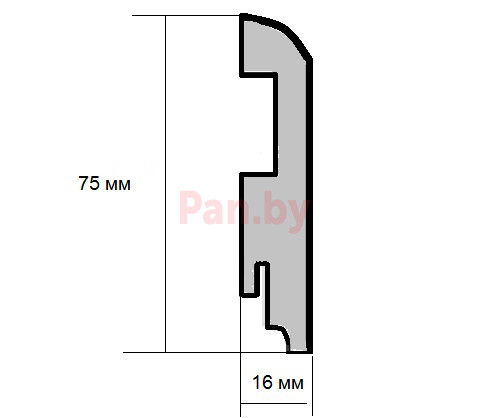 Плинтус напольный МДФ Teckwood Цветной 75 мм, Дуб Северный (Oak North) - фото 2 - id-p141441665