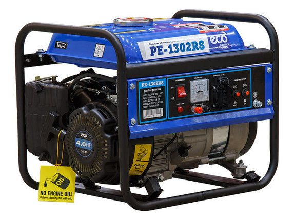 Электростанция (генератор бензиновый) ECO PE-1302RS (1.1 кВт, 230 В, бак 6.0 л, вес 23 кг), фото 2