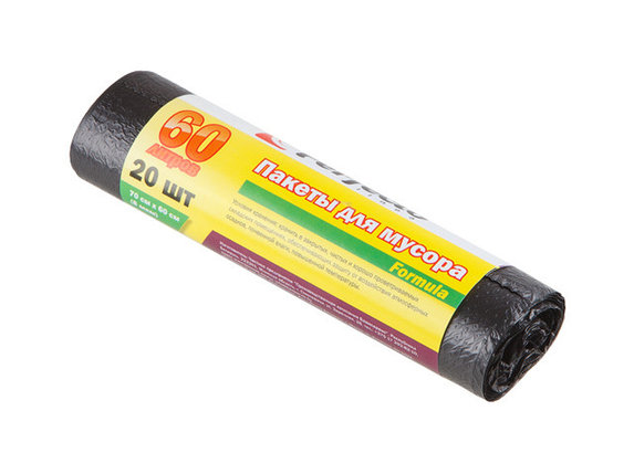 Пакеты для мусора Formula, 60 л, 20 шт., PERFECTO LINEA, фото 2