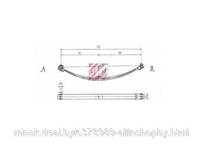 Передняя рессора MB 814 (в сборе)