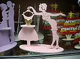Салфетница "Дама с длинным платьем" нежно-розовая, фото 3