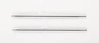 Knit Pro Спицы съемные Nova Metal 4.5 мм для длины тросика 20 см, никелированная латунь, серебристый, 2шт