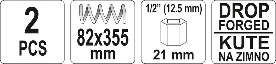 Съемник пружин 82х355мм 2шт., YATO, фото 2