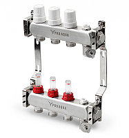 Коллекторный блок с расходомерами. 7 выходов, 430 мм, 1 x 3/4
