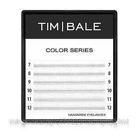 Ресницы цветные TimBale White, 6 линий, MIX 7-12