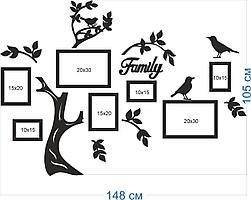 Фоторамки для дома "Древо семьи"