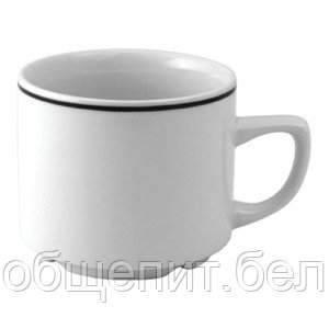 Чашка чайная «Блэк Лайн»; фарфор; 225 мл - фото 1 - id-p141599406