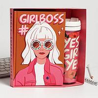 Набор:ежедневник+термостакан «Girlboss»