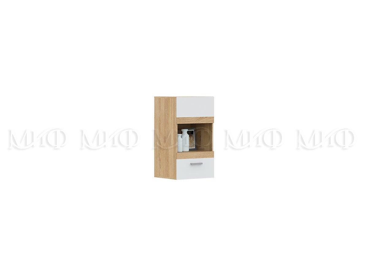 Шкаф навесной ШНСТ500 Аванта  - Белый глянец холодный / Дуб сонома