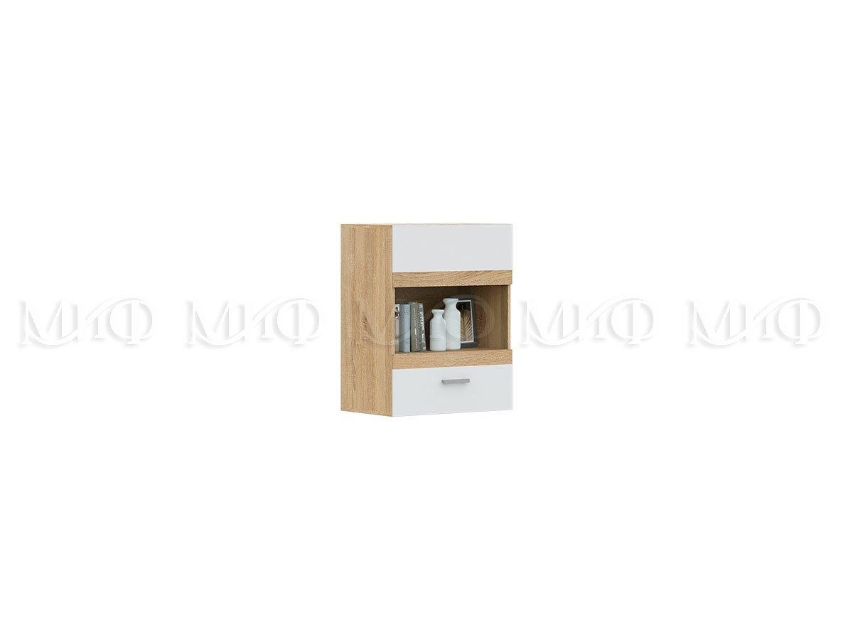 Шкаф навесной ШНСТ700 Аванта  - Белый глянец / Дуб сонома