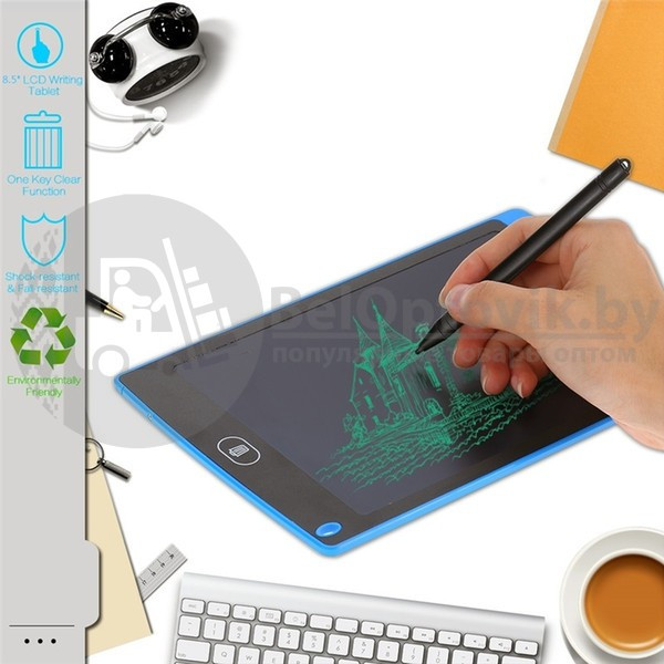 Планшет для рисования и записей LCD Writing Tablet 12, черный - фото 8 - id-p109392682