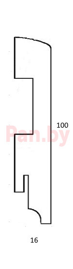Плинтус напольный МДФ Teckwood Белый Роял 100 мм - фото 2 - id-p141623308