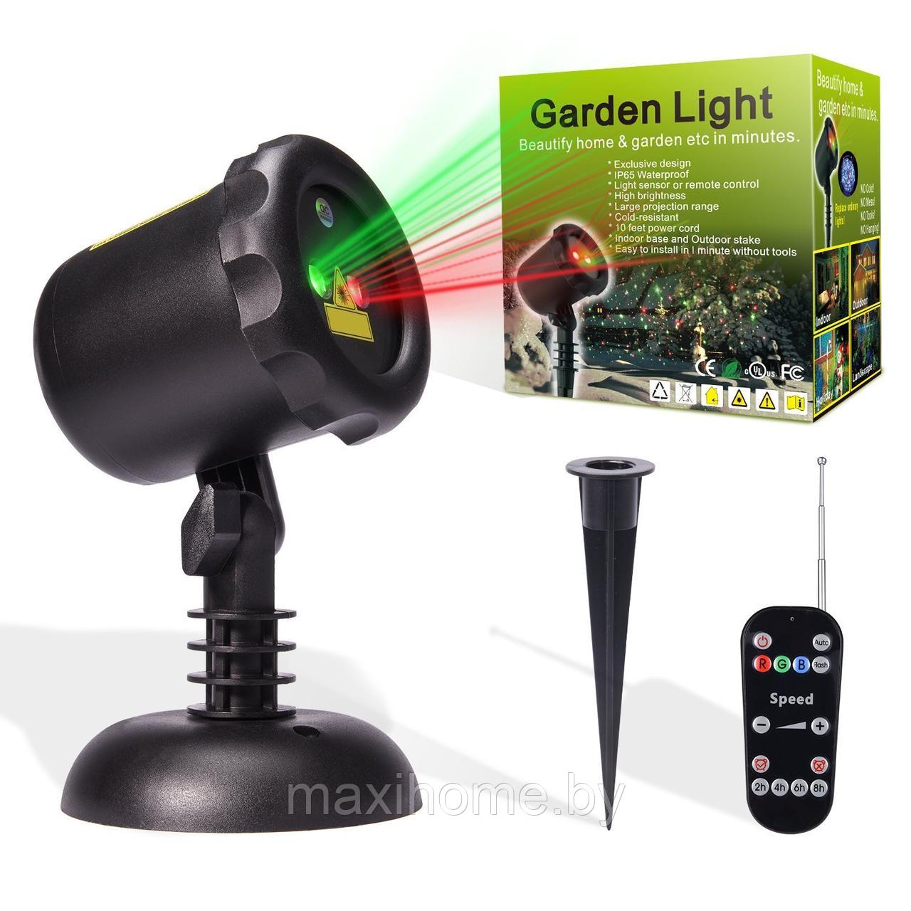 Новогодний лазерный влагозащищенный проектор Garden light
