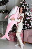 Мягкая игрушка Акула 140 см Розовая, фото 2