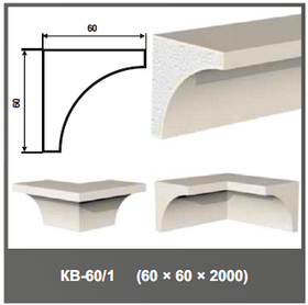 Карниз КВ-60/1 60*60*2000мм НАПЫЛЕНИЕ