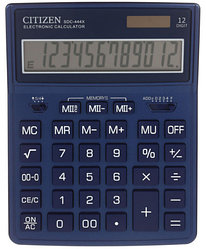 Калькулятор 12-разрядный Citizen Desktor Pro Color SDC-444X синий
