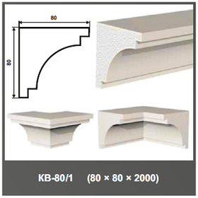 Карниз КВ-80/1 80*80*2000мм