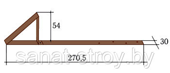 Снегозадержатель для мягкой кровли  RAL 3005 красное вино, фото 2