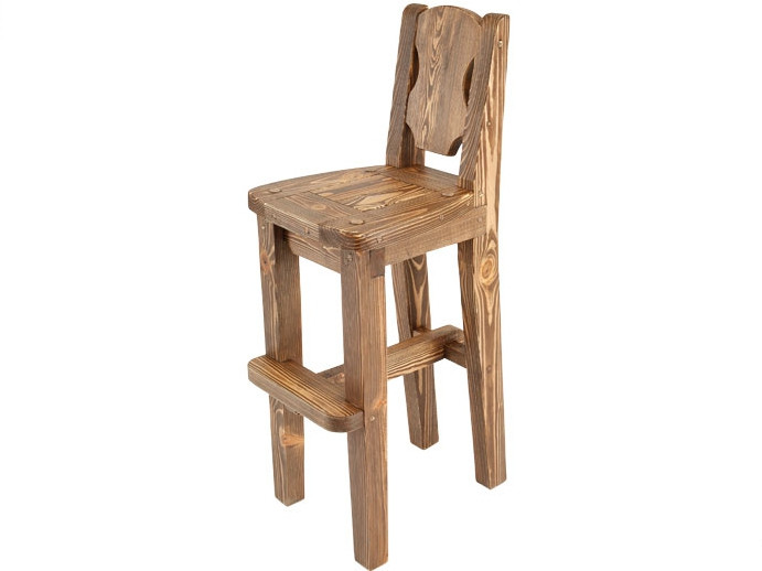 Деревянный барный стул №4 - фото 1 - id-p11162173