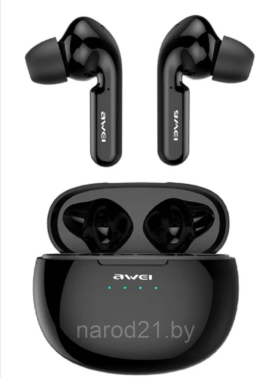 Airpods AWEI T15 наушники беспроводные(белый чёрный) - фото 1 - id-p130122366