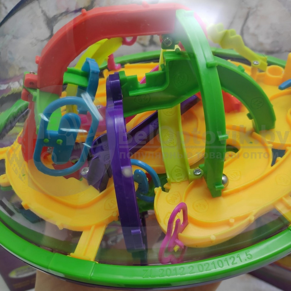 3D шар лабиринт Magical Intellect Ball игрушка-головоломка, d 17 см (208 ходов) - фото 3 - id-p141730129