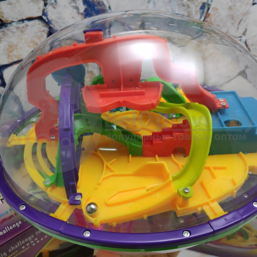 3D шар лабиринт Magical Intellect Ball игрушка-головоломка, d 17 см (208 ходов) - фото 5 - id-p141730129