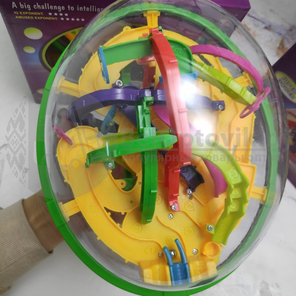 3D шар лабиринт Magical Intellect Ball игрушка-головоломка, d 17 см (208 ходов) - фото 9 - id-p141730129