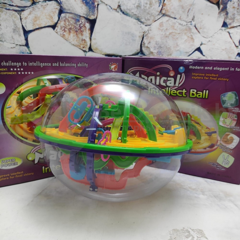 3D шар лабиринт Magical Intellect Ball игрушка-головоломка, d 17 см (208 ходов) - фото 10 - id-p141730129