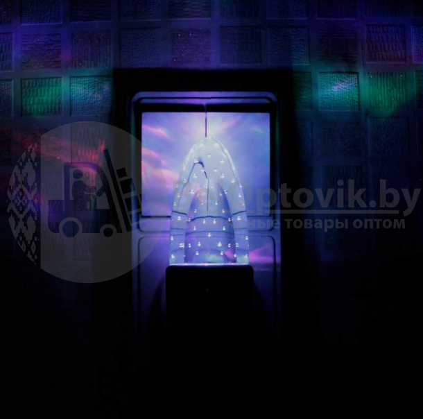 Светильник ночник СТАРТ Капля, RGB, 1LED, с датчиком освещенности - фото 7 - id-p141731043
