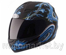 Шлем JX110 черно-синий матовый.