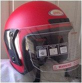 Шлем JX205 красный матовый.